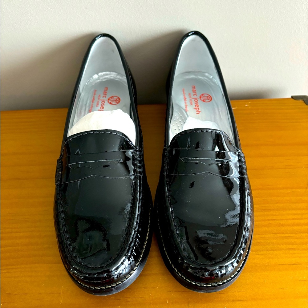 Mark Joseph Patent Leather Penny Loafers